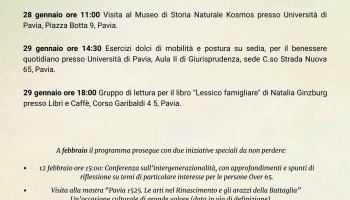 Unipv - Caring - Programma mese di Gennaio 2026